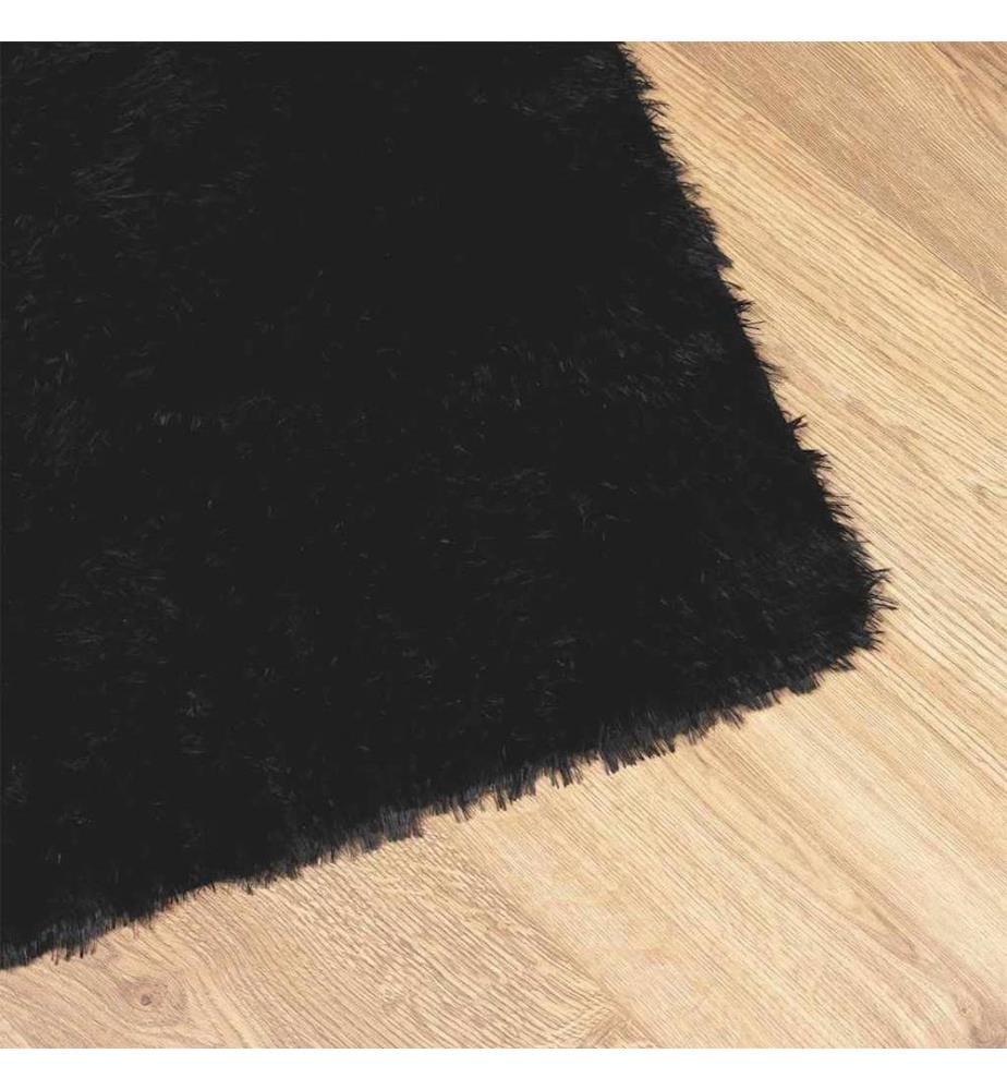 Teppich Shaggy Hochflor NAVARRA Schwarz 200x290 cm Polyester