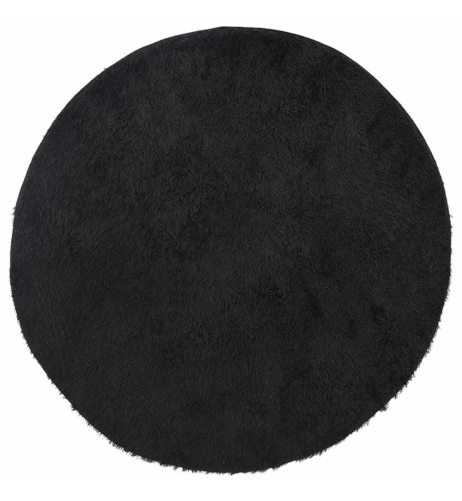 Teppich Shaggy Hochflor NAVARRA Schwarz 200x200 cm Polyester