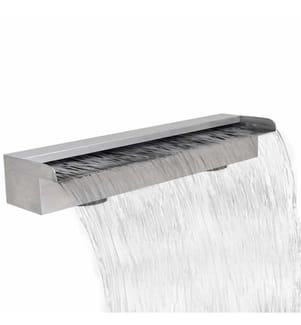 Pool-Wasserfall Fontäne Rechteckig Edelstahl 60 cm