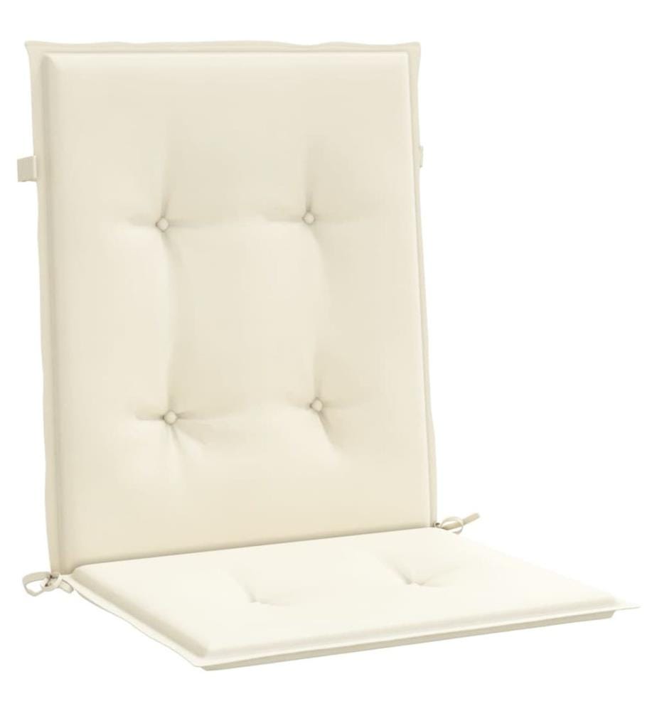 Gartenstuhlauflagen für Niedriglehner 2 Stk. Creme 100x50x3 cm