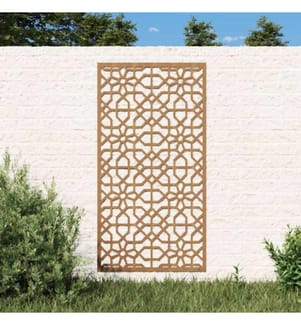 Décoration murale jardin 105x55cm acier corten design mauresque