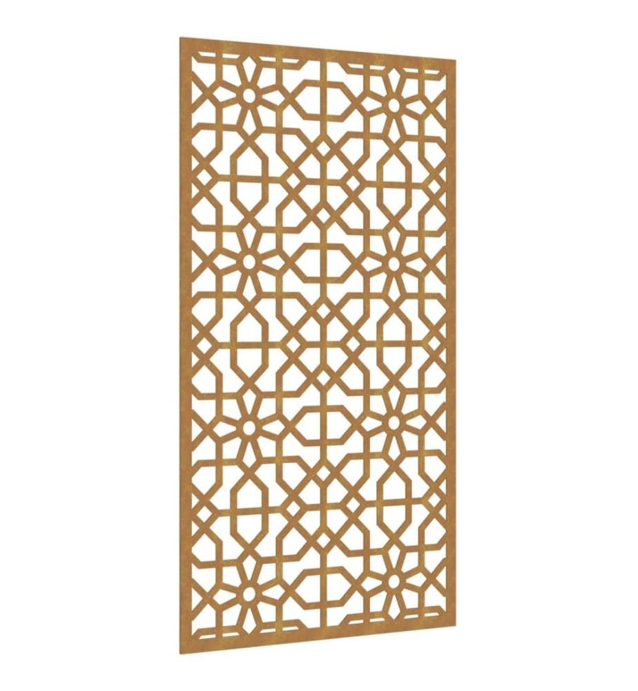 Décoration murale jardin 105x55cm acier corten design mauresque