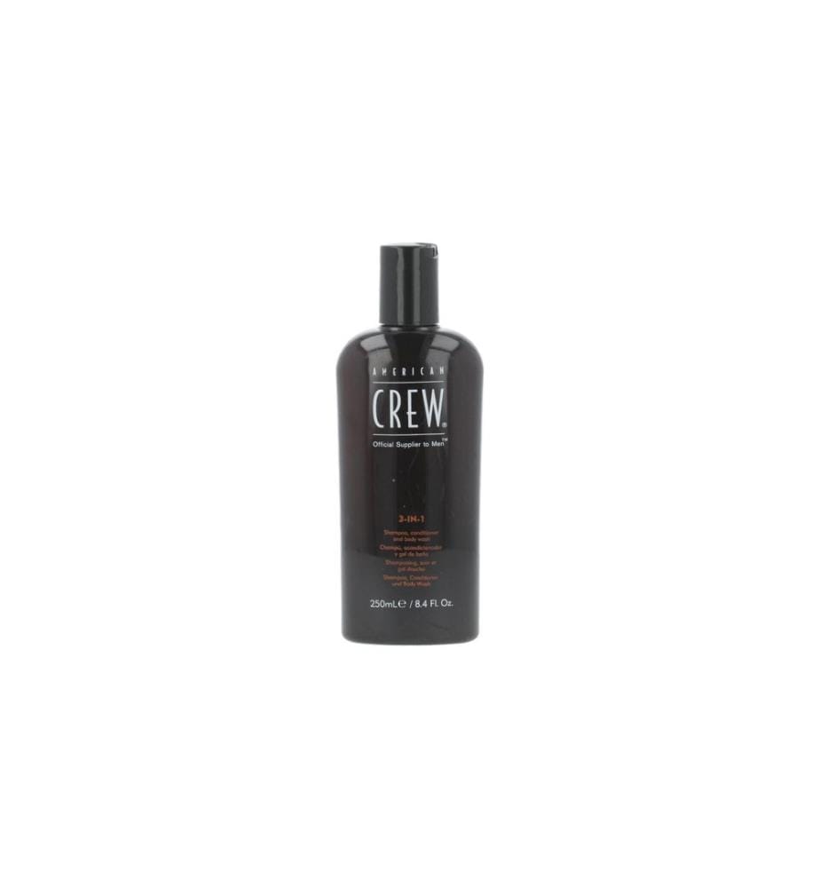 american crew - Shampooing, revitalisant et lavage pour le corps 3 en 1 250 ml