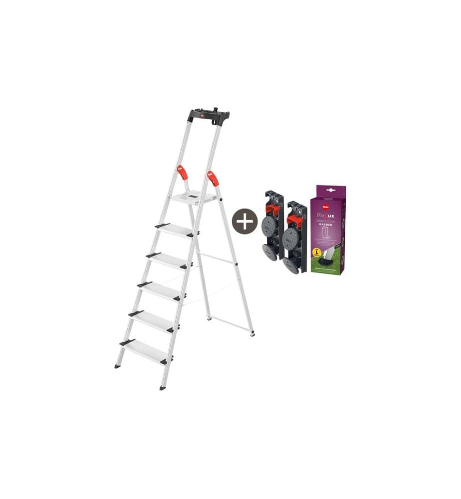 HAILO - Échelle double L80 ComfortLine Garden 6 niveaux