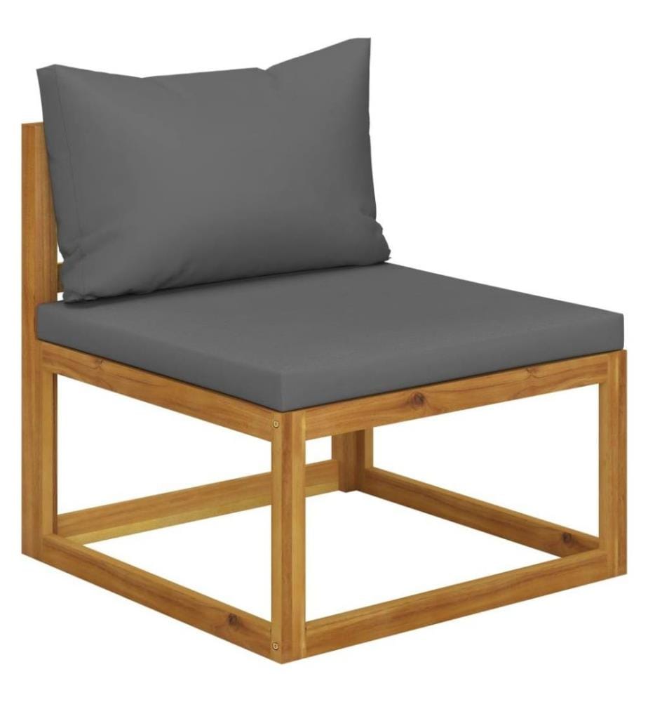 4-tlg. Garten-Lounge-Set mit Auflagen Massivholz Akazie
