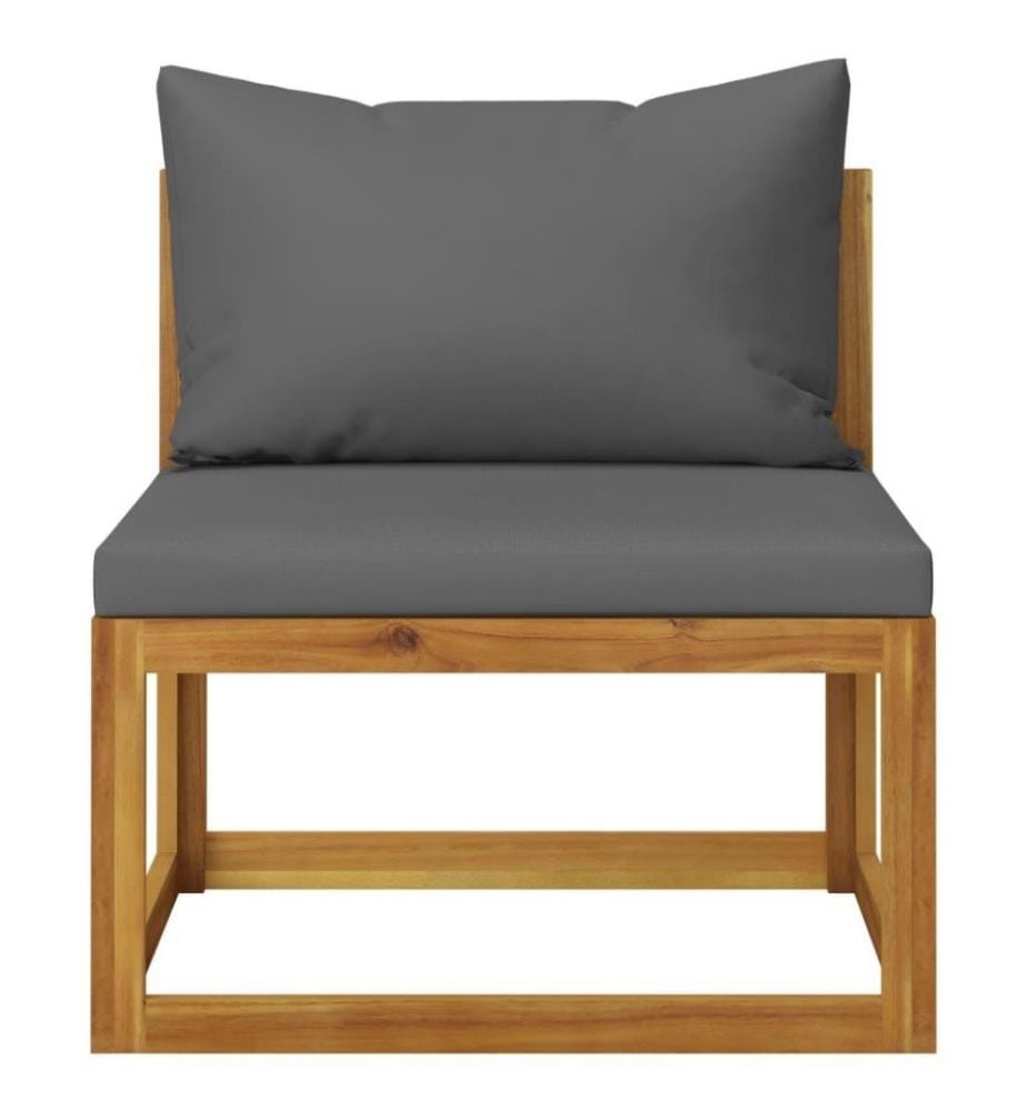 4-tlg. Garten-Lounge-Set mit Auflagen Massivholz Akazie