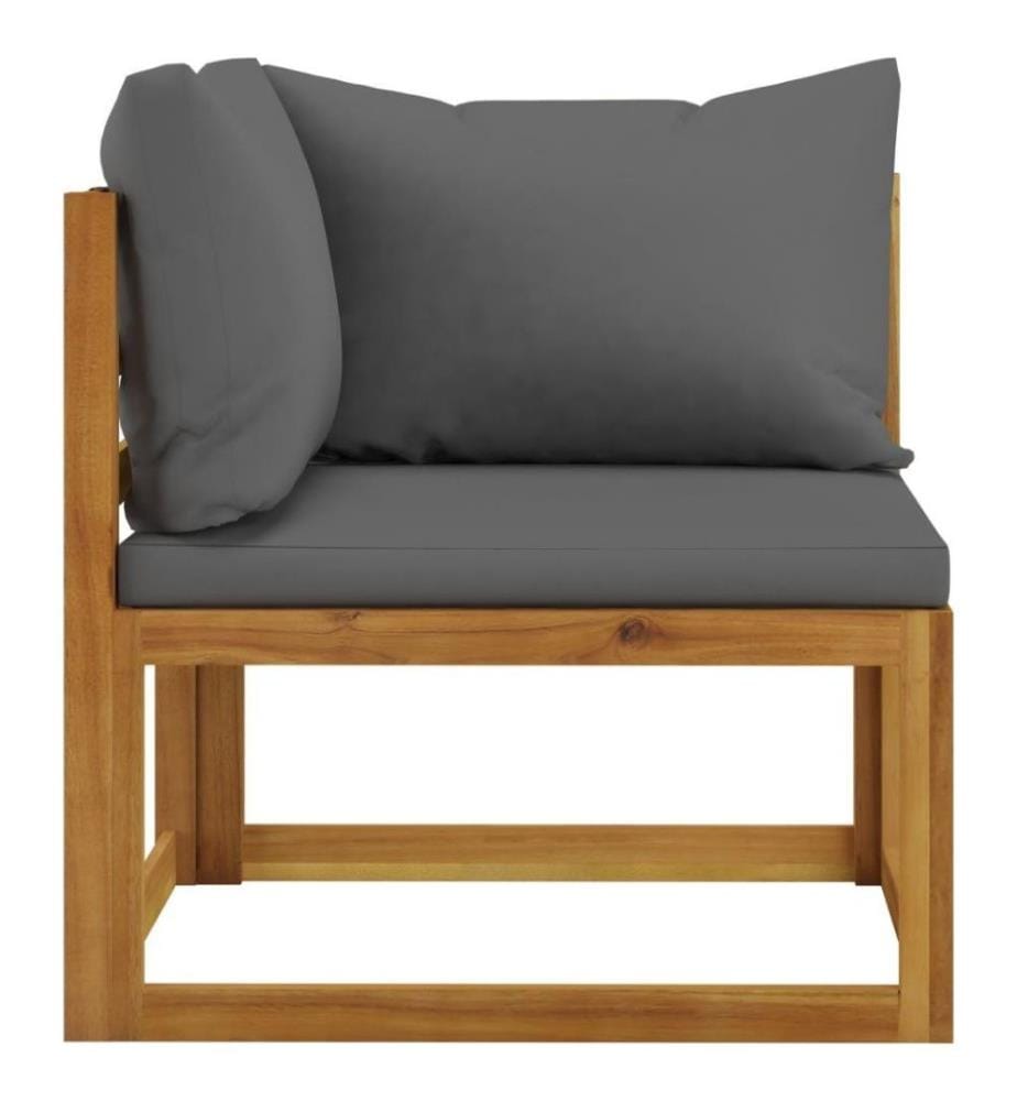 4-tlg. Garten-Lounge-Set mit Auflagen Massivholz Akazie