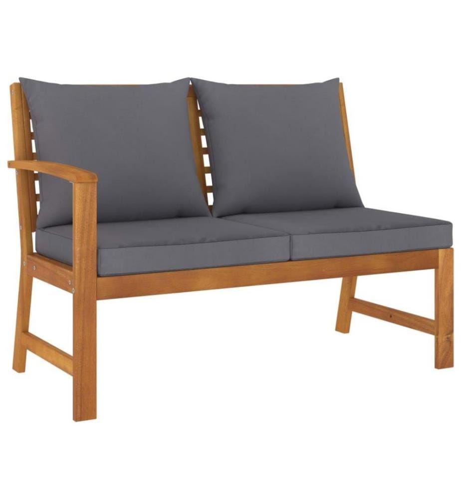 Salon de jardin 4 pcs avec coussin Bois d'acacia solide