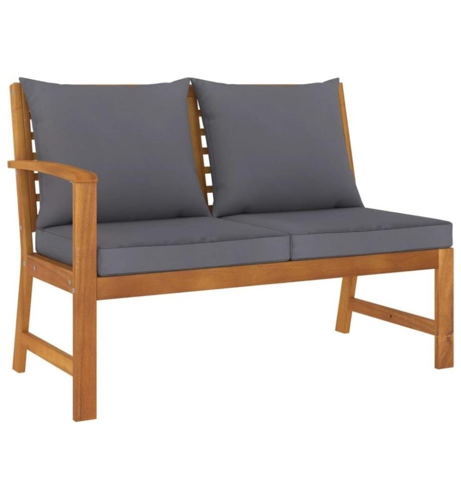 Salon de jardin 5 pcs avec coussin Bois d'acacia solide