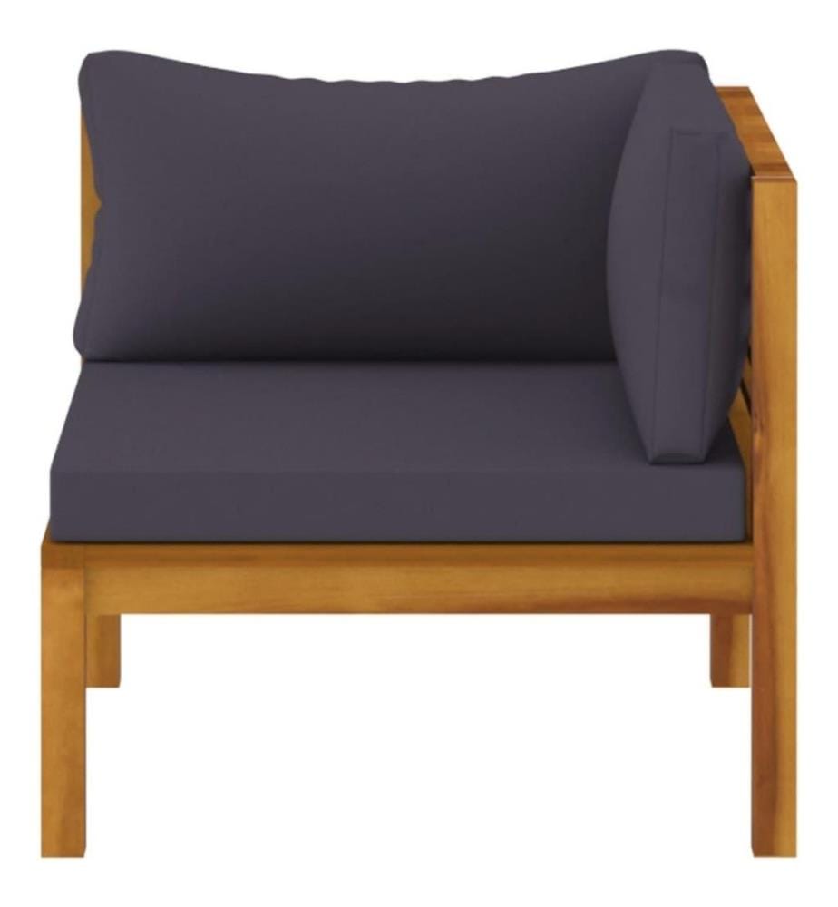 8-tlg. Garten-Lounge-Set mit Auflage Massivholz Akazie