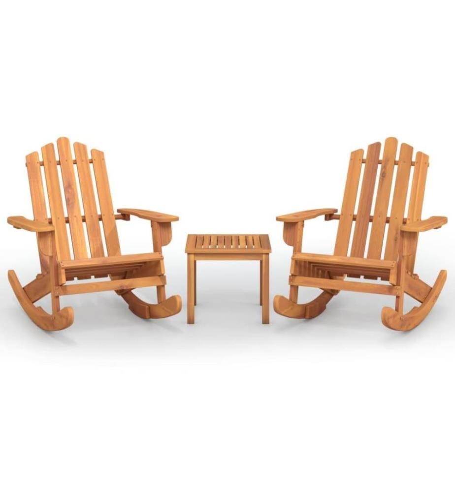 3-tlg. Garten-Lounge-Set Adirondack Massivholz Akazie