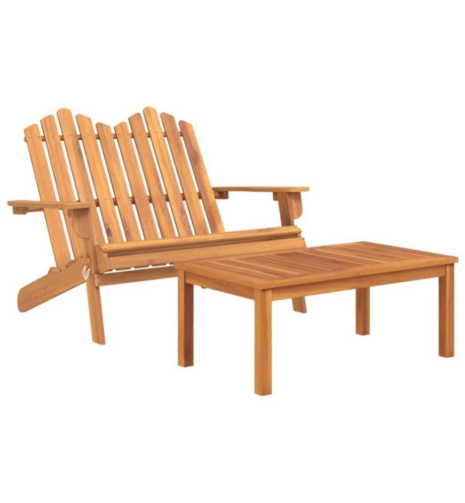2-tlg. Garten-Lounge-Set Adirondack Massivholz Akazie