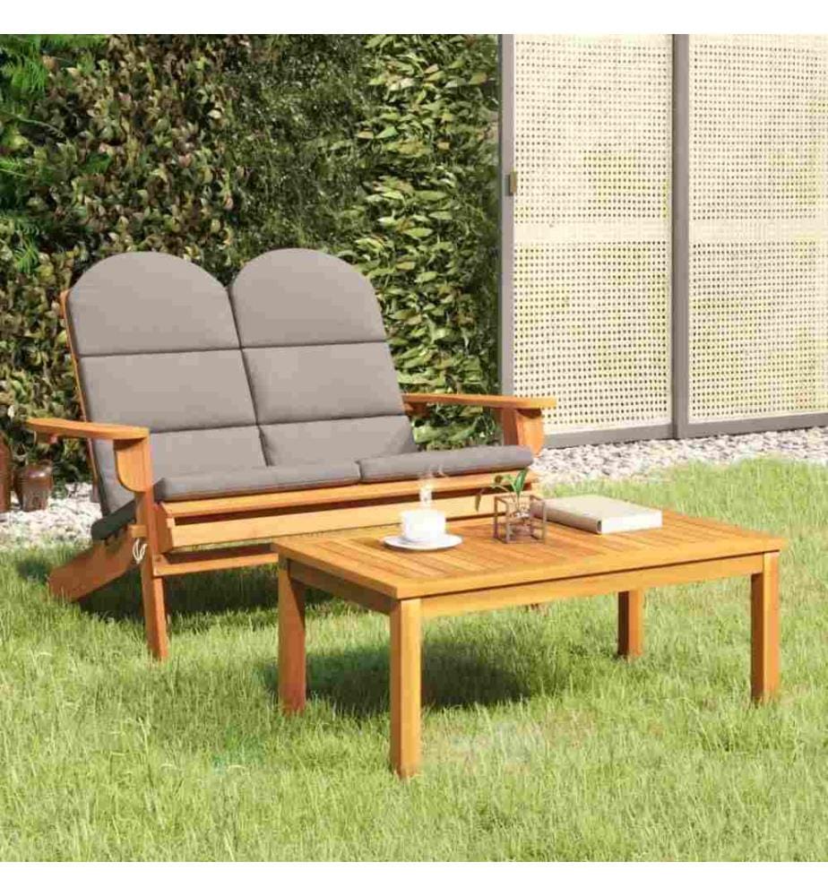 2-tlg. Garten-Lounge-Set Adirondack Massivholz Akazie