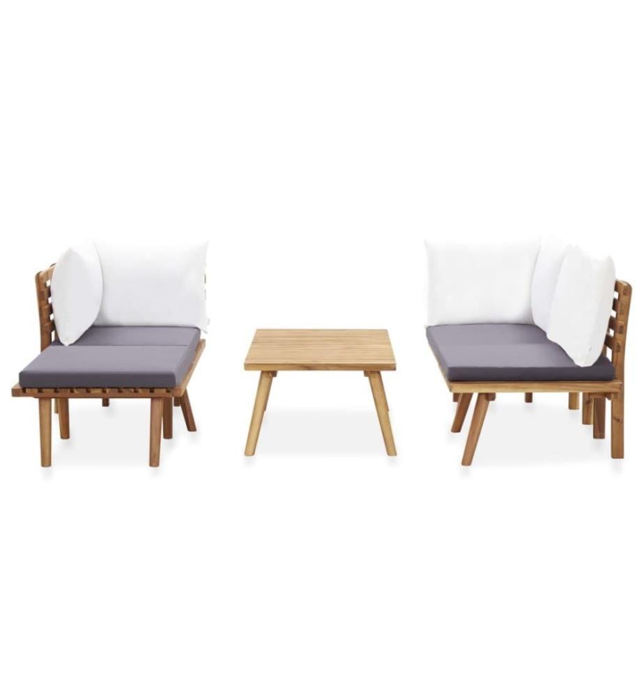 Salon de jardin 5 pcs Bois d'acacia massif