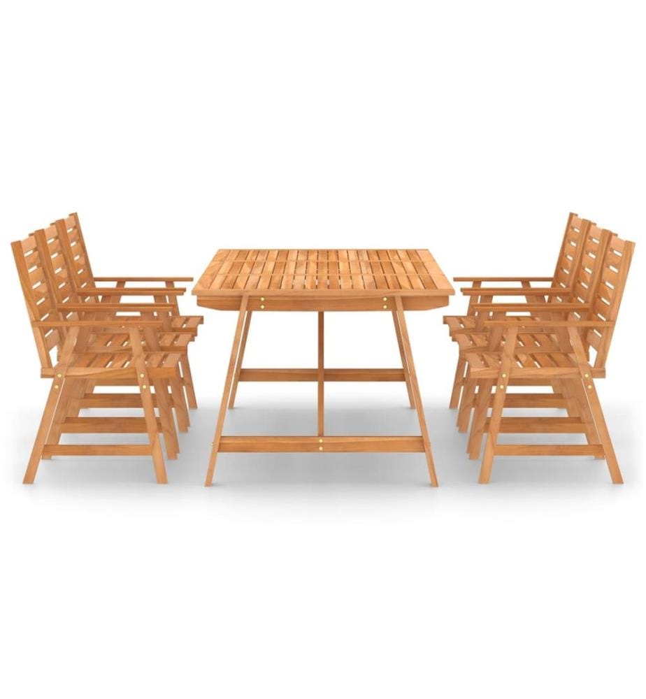 Ensemble à manger de jardin 7 pcs Bois d'acacia solide