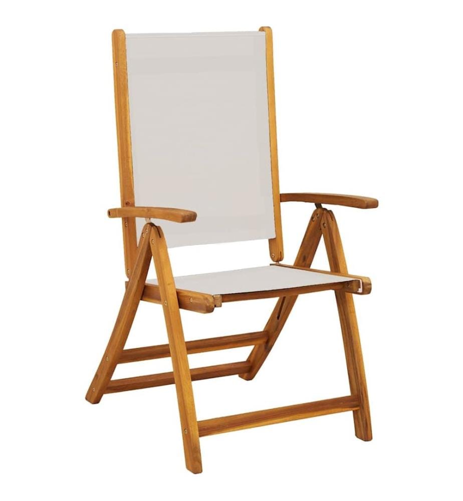 Ensemble à manger de jardin 9pcs bois d'acacia solide textilène