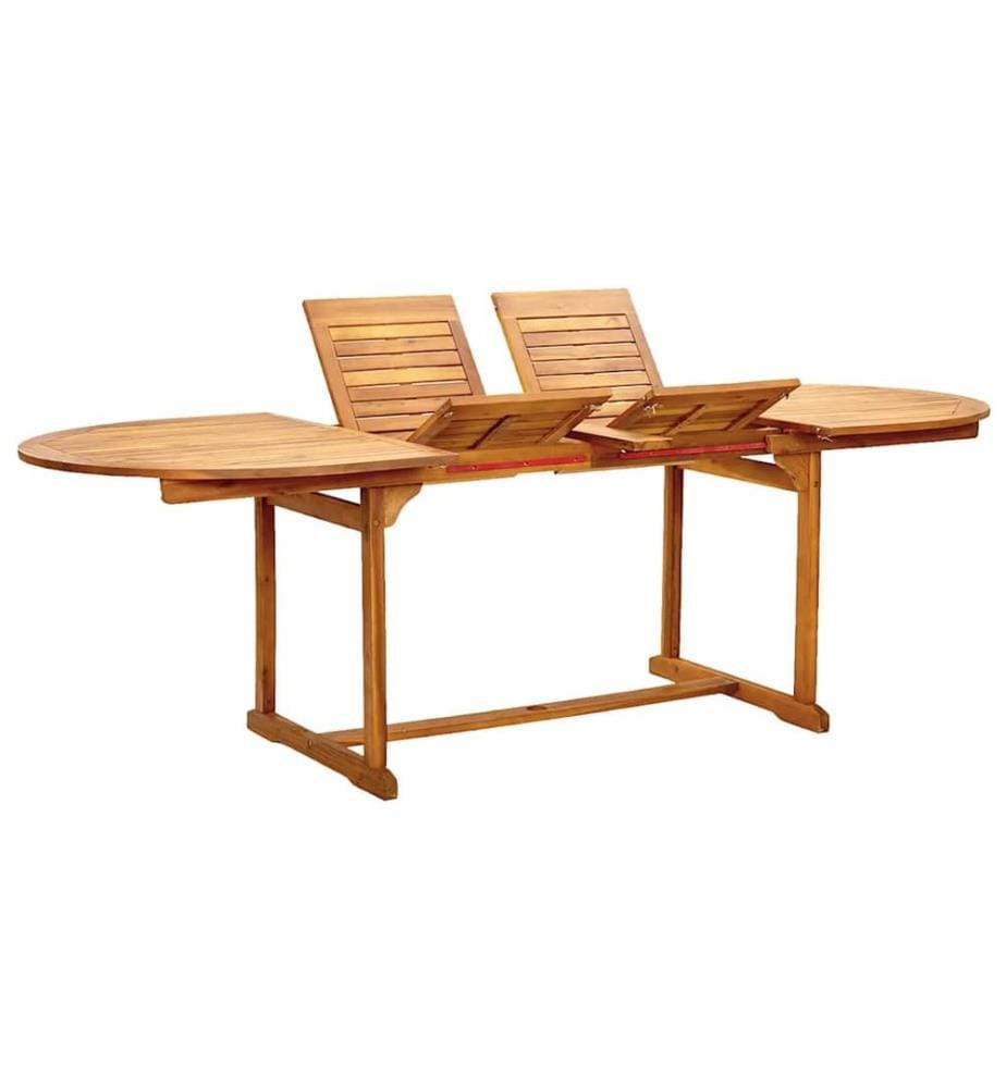 Ensemble à manger de jardin 9pcs bois d'acacia solide textilène
