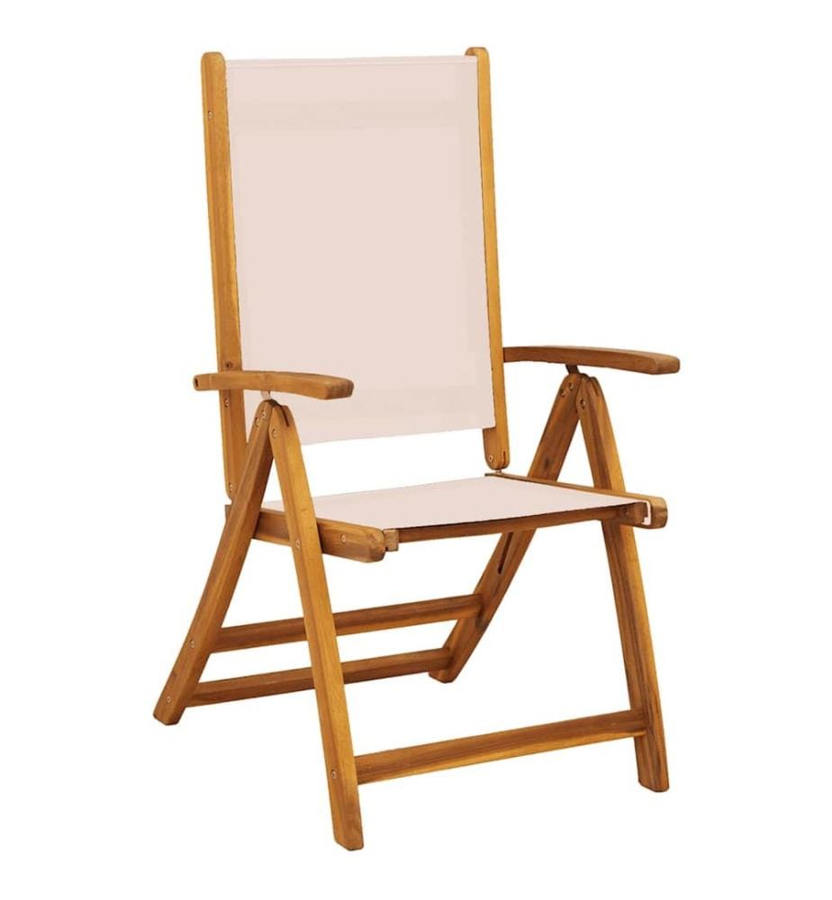 Ensemble à manger de jardin 9pcs bois d'acacia solide textilène