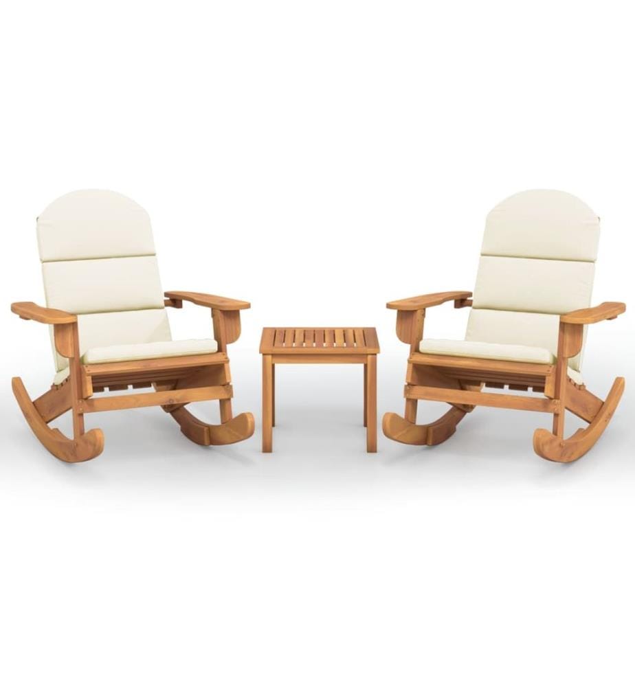 3-tlg. Garten-Lounge-Set Adirondack Massivholz Akazie