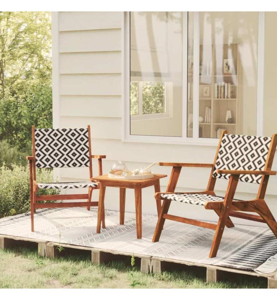 3-tlg. Bistro-Set Massivholz Akazie
