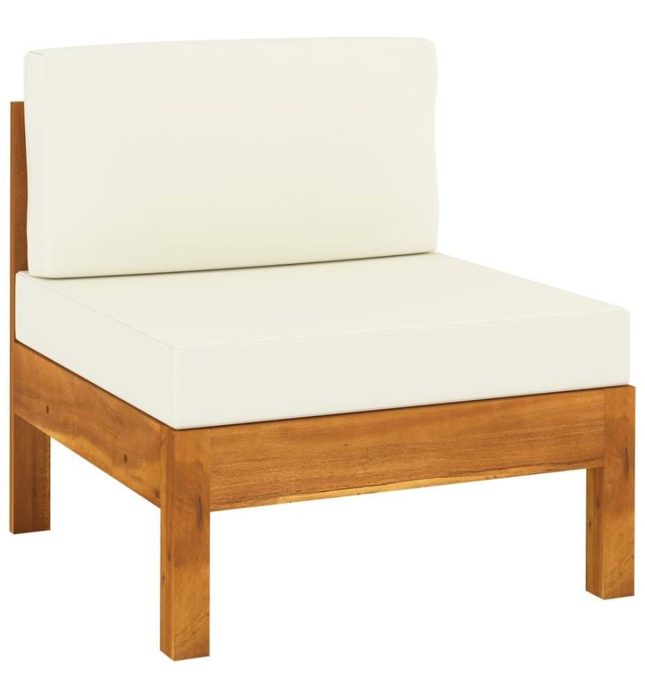 Salon de jardin 8 pièces avec coussins 100 x 60 cm Bois d'acacia