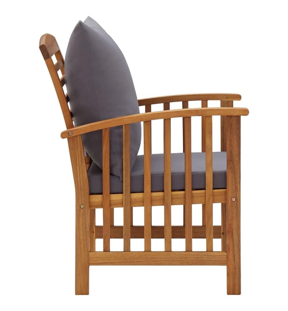 5-tlg. Garten-Lounge-Set mit Auflagen Massivholz Akazie