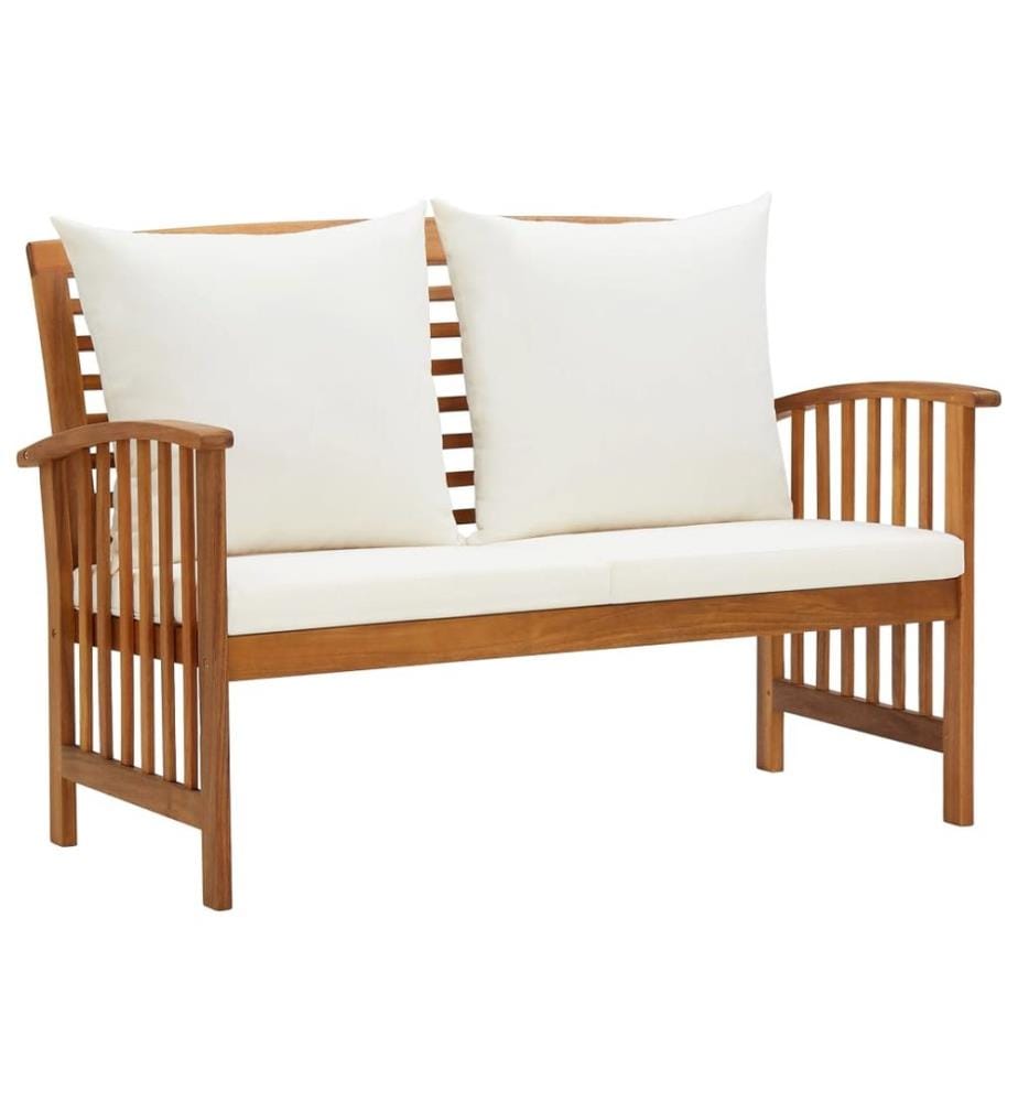 5-tlg. Garten-Lounge-Set mit Auflagen Massivholz Akazie