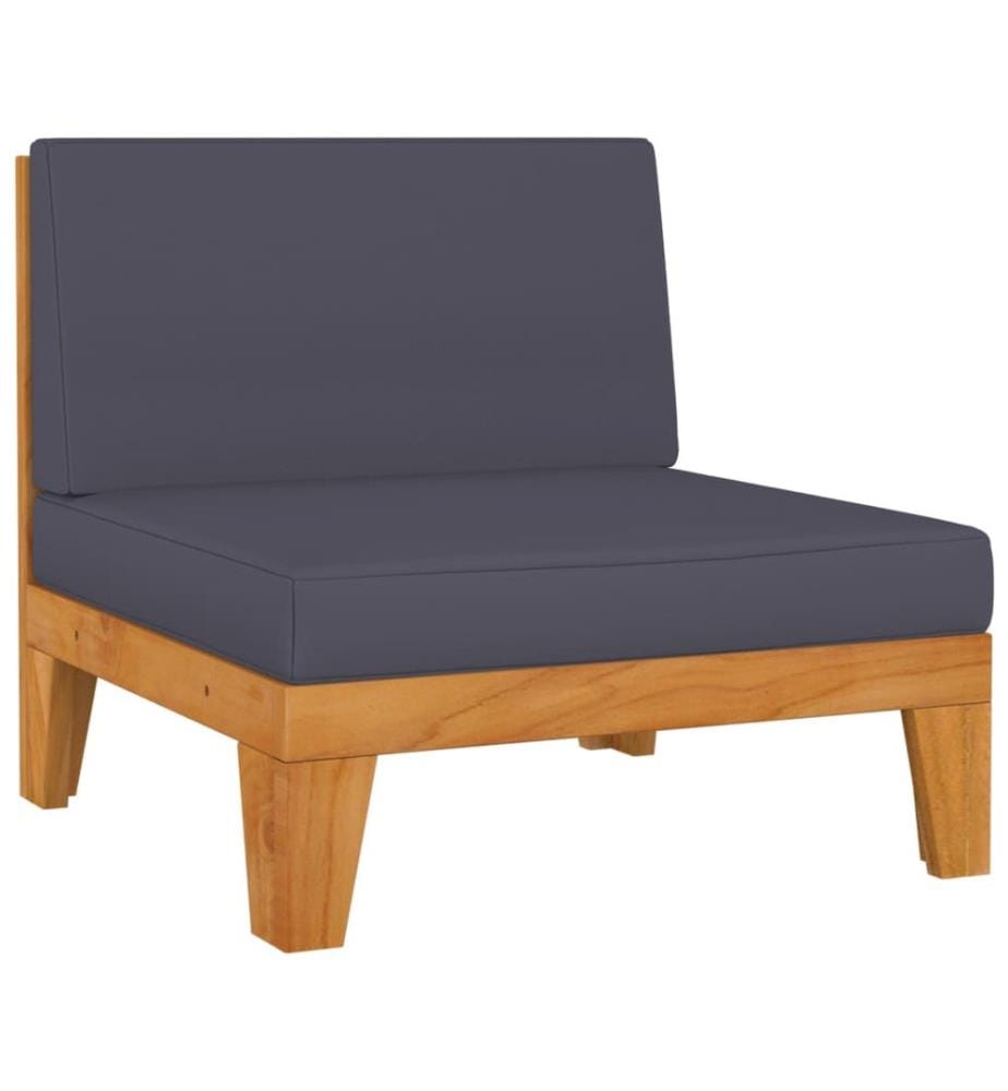 Salon de jardin 4 pcs avec coussins Bois d'acacia solide