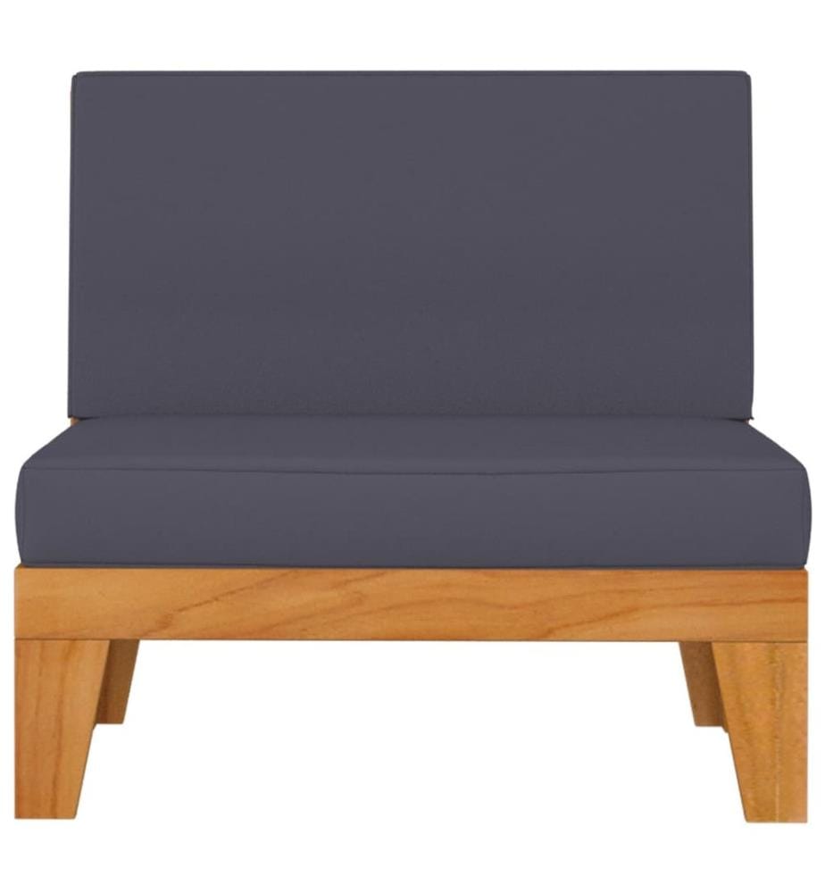 Salon de jardin 4 pcs avec coussins Bois d'acacia solide