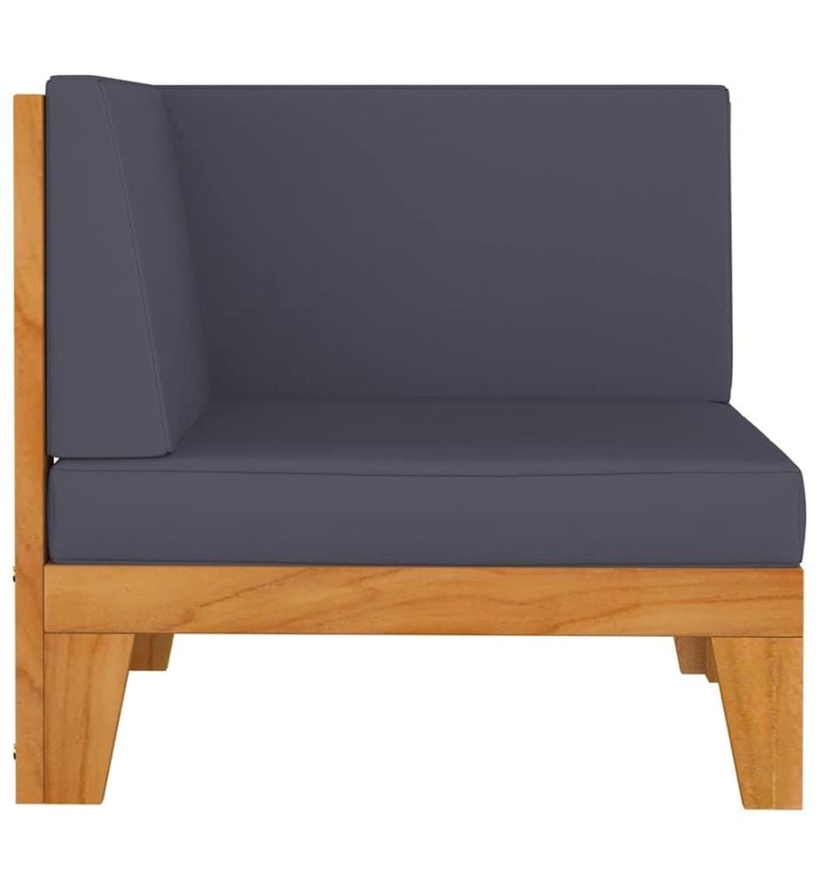 11-tlg. Garten-Lounge-Set mit Kissen Akazie Massivholz