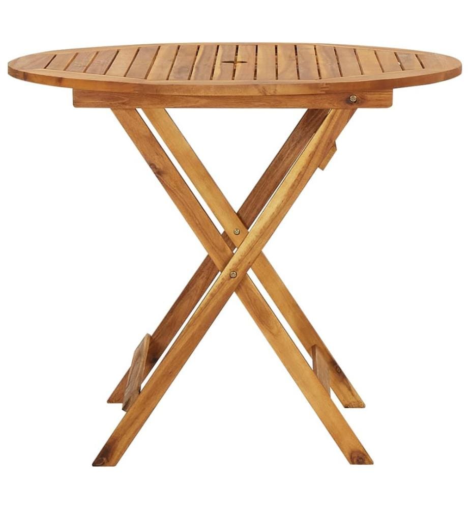 Ensemble à manger d'extérieur pliable 5pcs Bois d'acacia solide