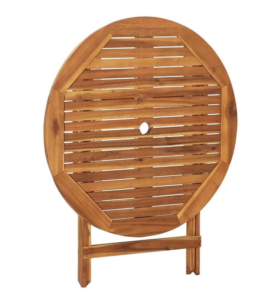 Ensemble à manger d'extérieur pliable 5pcs Bois d'acacia solide