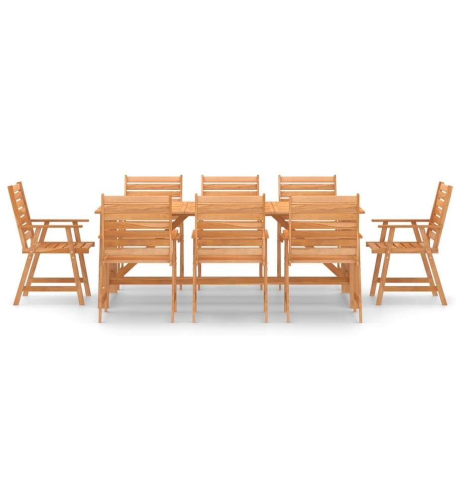 9-tlg. Garten-Essgruppe Massivholz Akazie