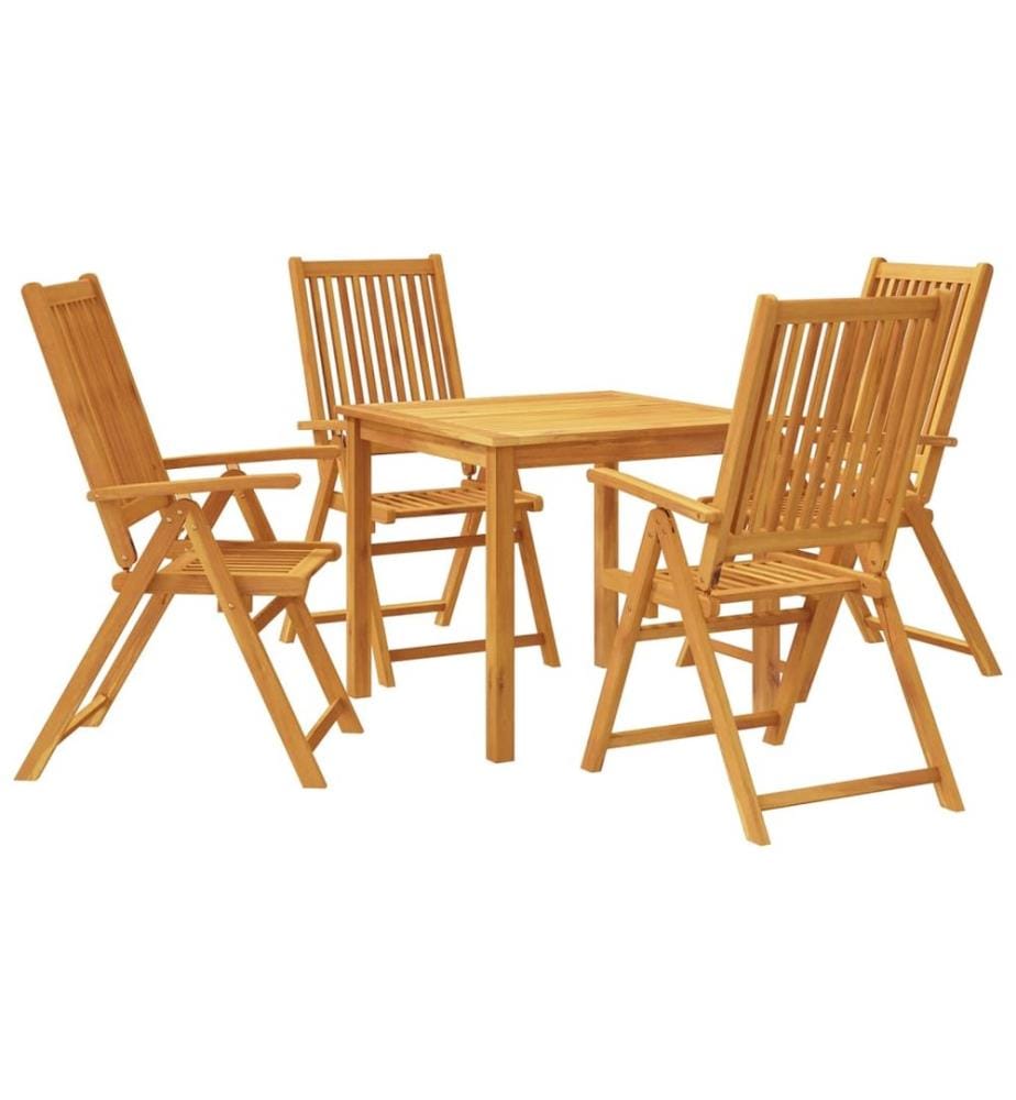 Ensemble à manger de jardin 5 pcs 85x85x74 cm Bois d'acacia solide