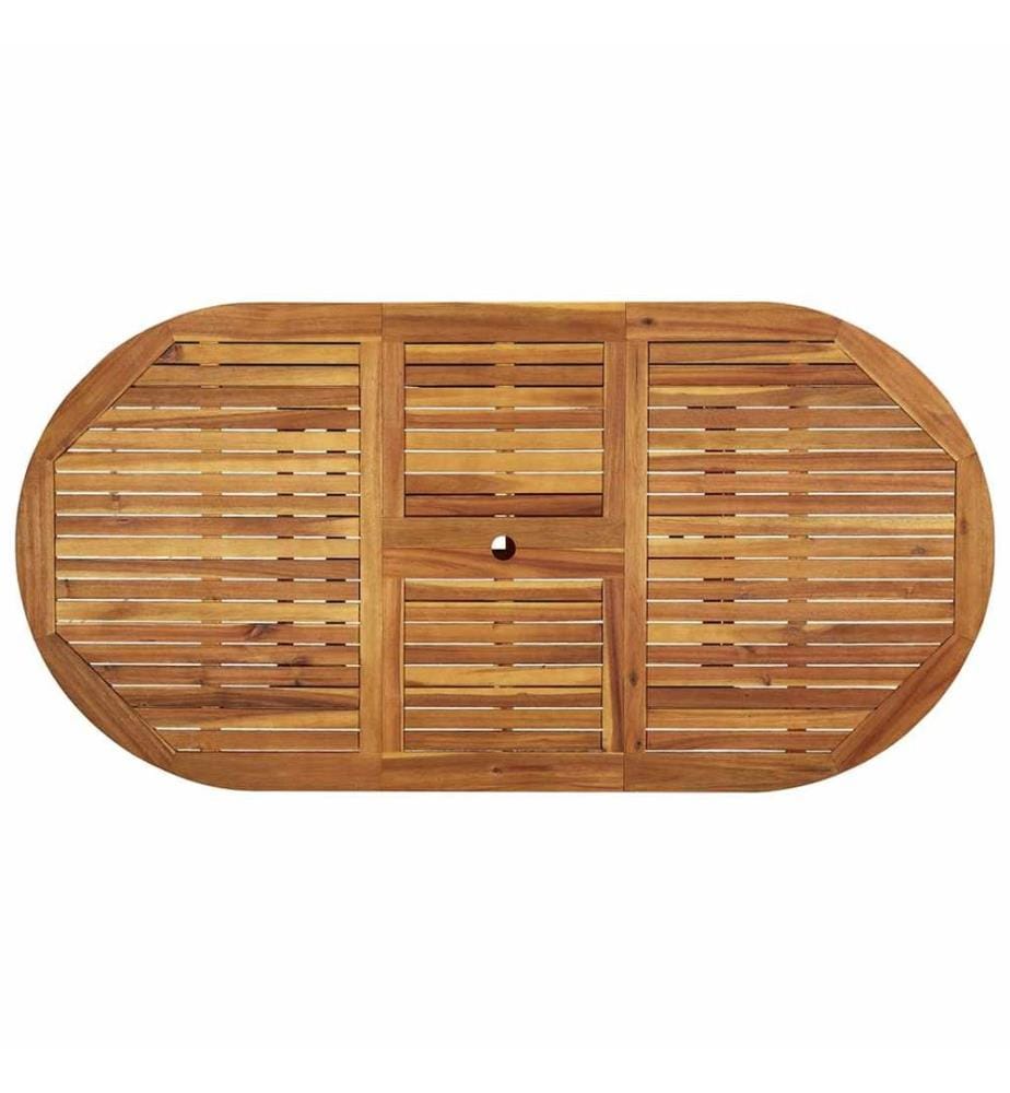 Ensemble à Manger de jardin 7pcs bois d'acacia solide textilène