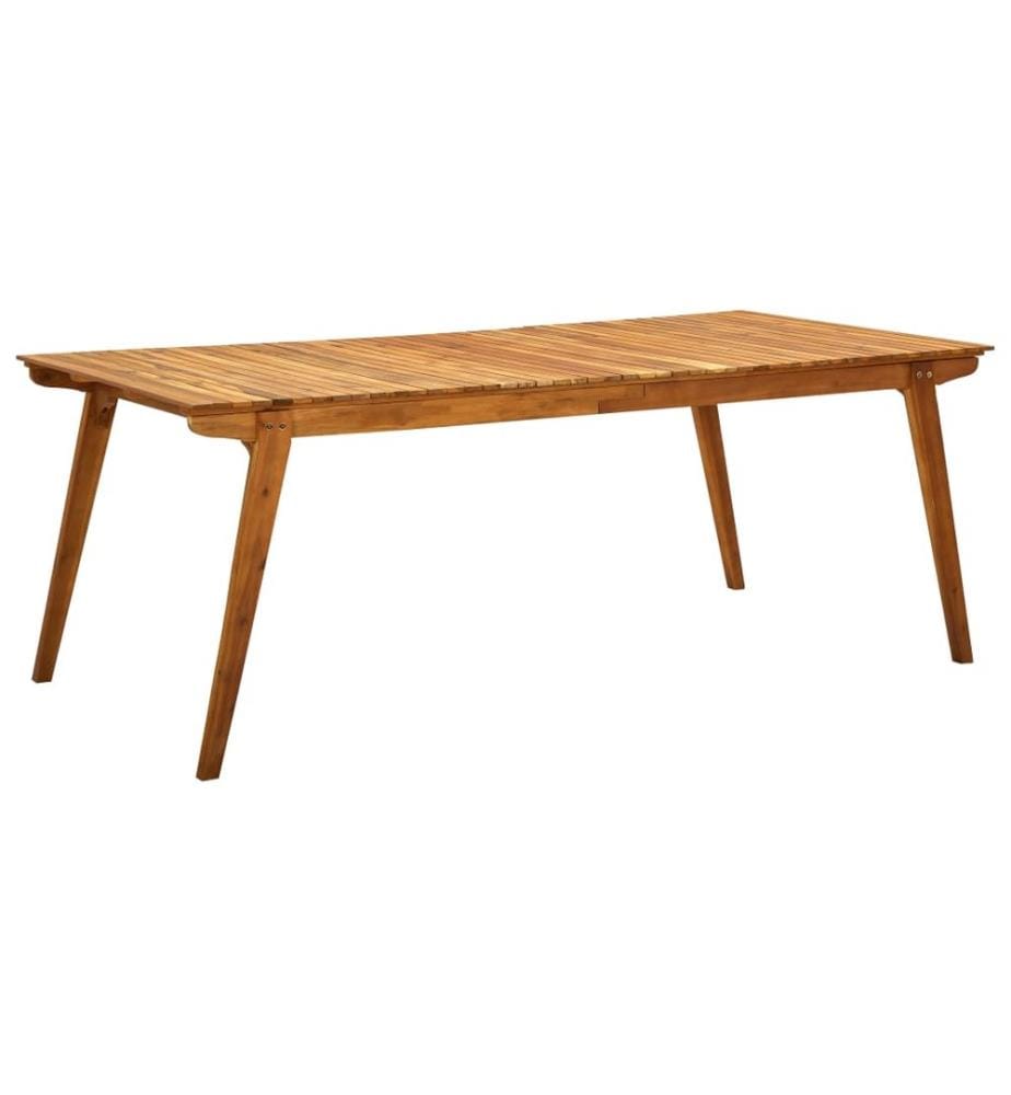 Ensemble de salle à manger de jardin 7 pièces 201,5 x 100 cm en bois d'acacia massif