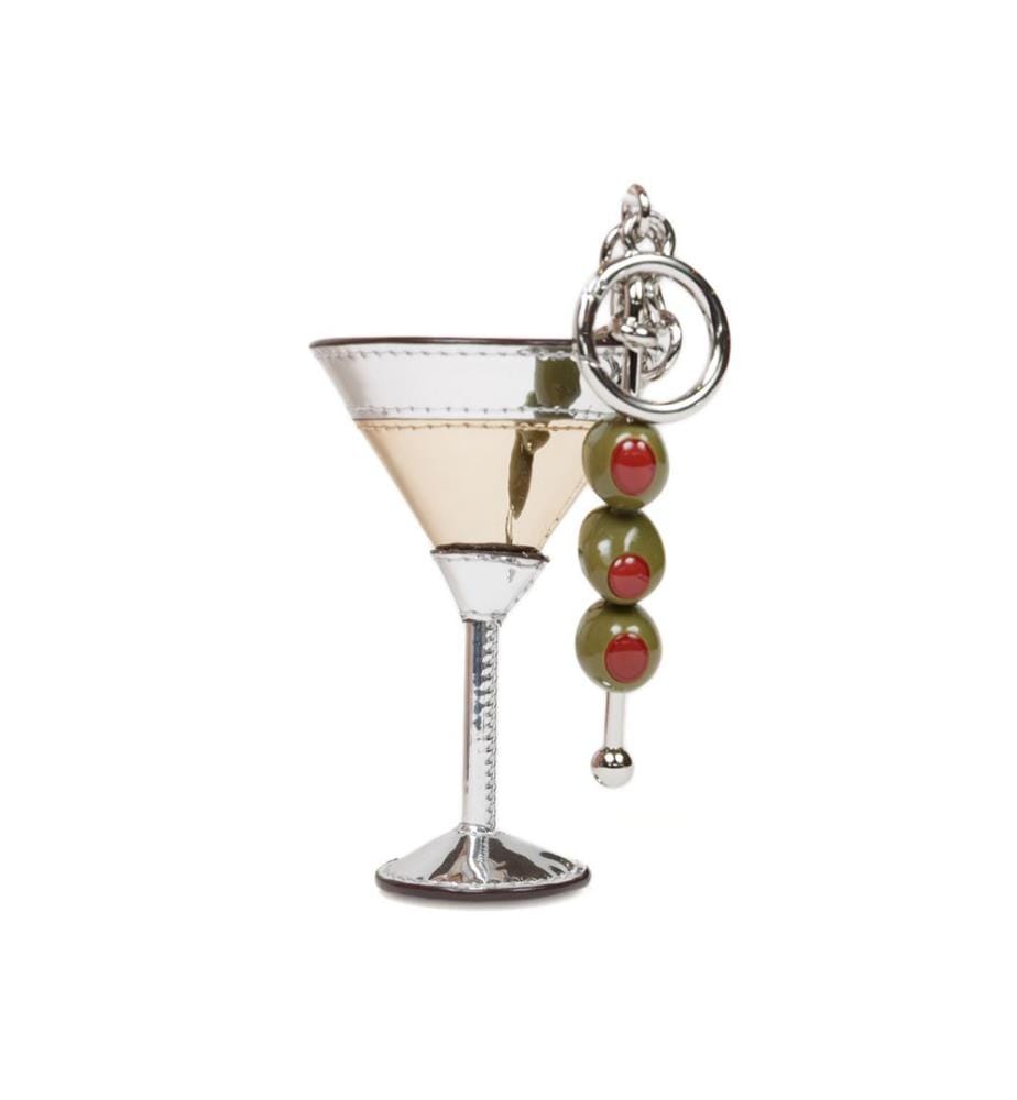 Martini Keychain - Silver
