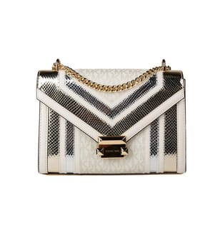 Whitney Medium Shoulder Bag - Pale Gold Multicolor