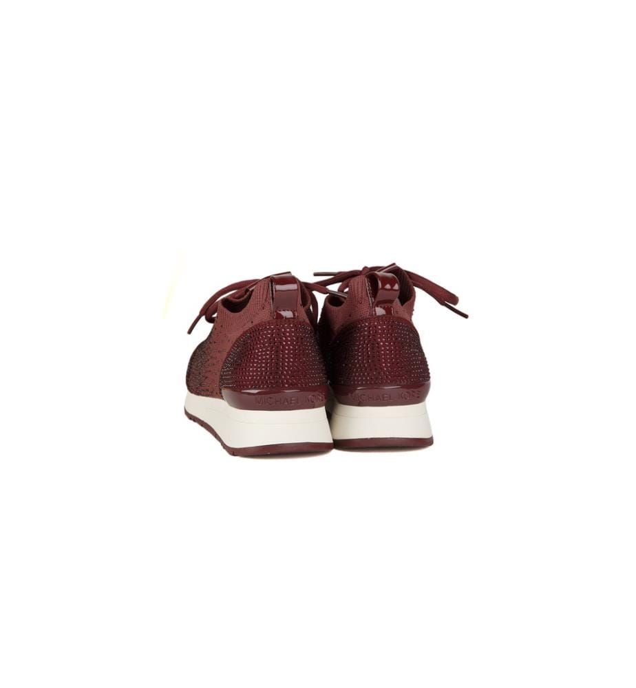 Jenkins Knit Sneakers with Crystal Accents - Bordeaux
