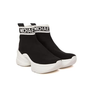 Olympia Knit Ankle Boots - Black