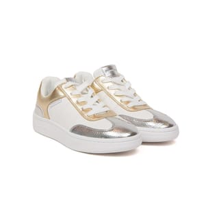 Kai Lace-Up Sneakers - Pale Gold Multicolor