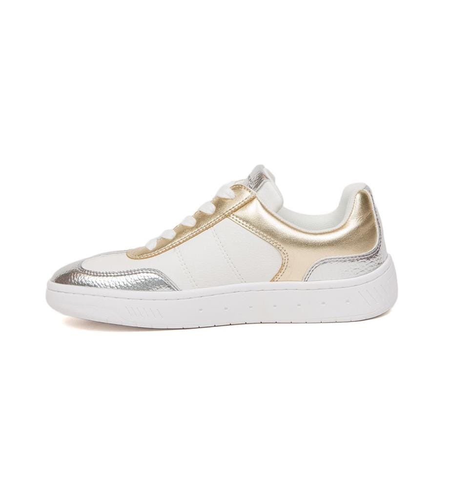 Kai Lace-Up Sneakers - Pale Gold Multicolor
