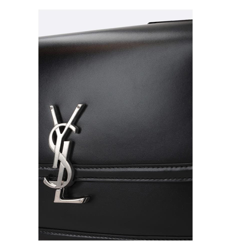 Solferino-Handtasche aus Glattleder - Schwarz