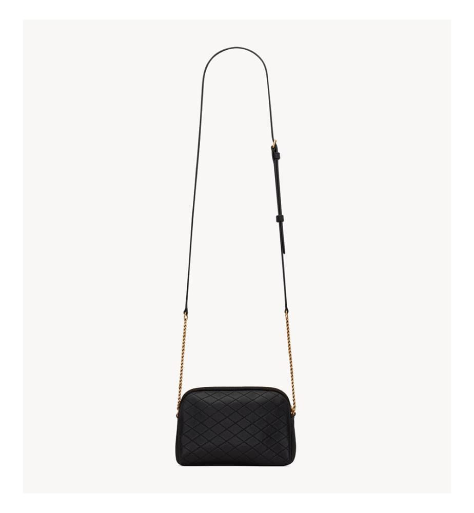 Gaby Zippered Lambskin Shoulder Bag - Black