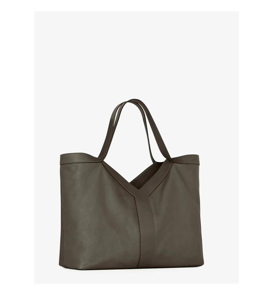 Tote Bag en cuir lisse - Musc clair