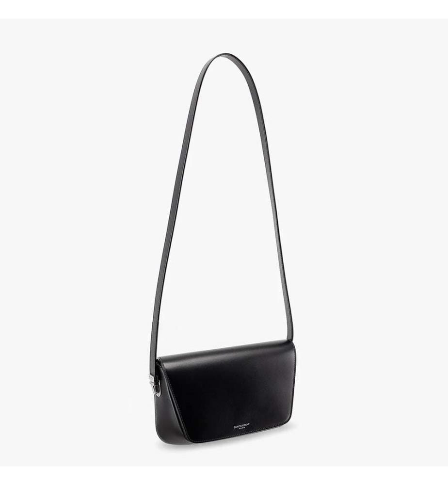 Leather Shoulder Bag - Black