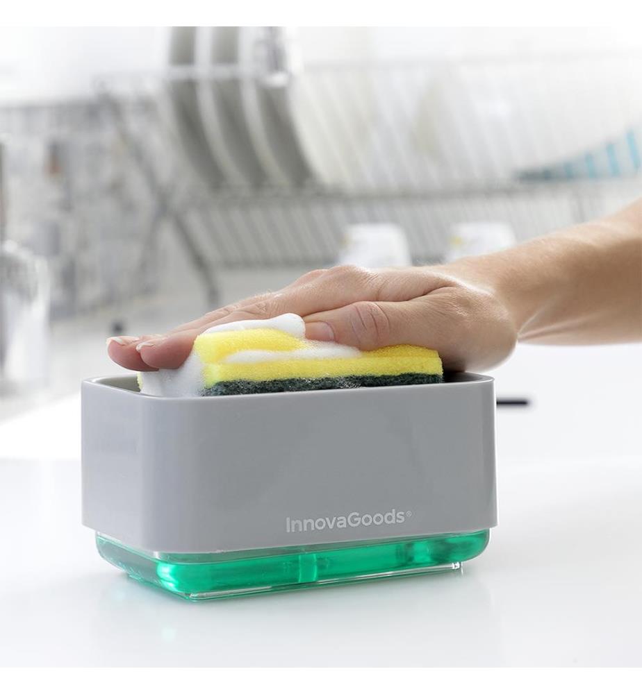 2-in-1-Seifenspender für die Küchenspüle Pushoap Kitchen Clean - Türkis
