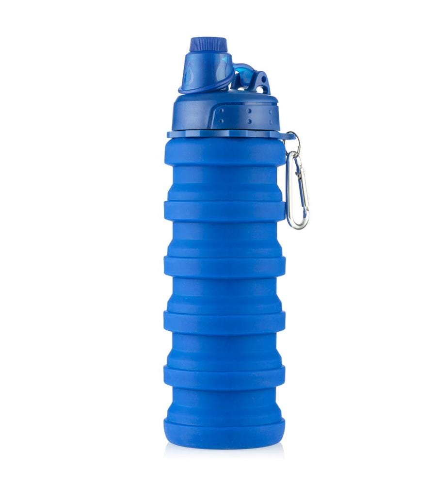 Faltbare Silikonflasche Bentle - Blau