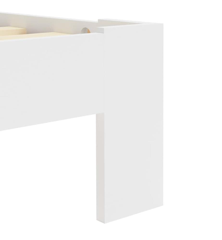 Cadre de lit sans matelas blanc bois de pin massif 120x200 cm