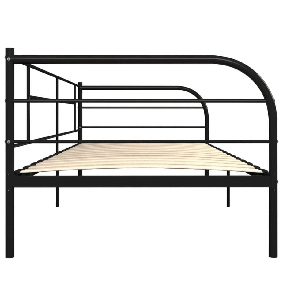 Tagesbett-Rahmen Schwarz Metall 90×200 cm